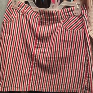 red white and blue skirt